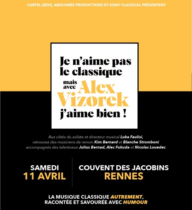 Affiche du spectacle : Je n'aime pas le classique mais avec Alex Vizorek, j'aime bien !